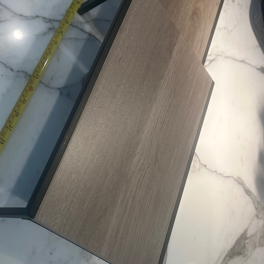 Two-Tier Modern Shelf with Black Frame - Picture 6 of 12